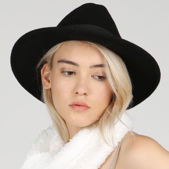 🍁POL Leaf Detail Wide Brim Fedora Hat - Picture 4 of 6